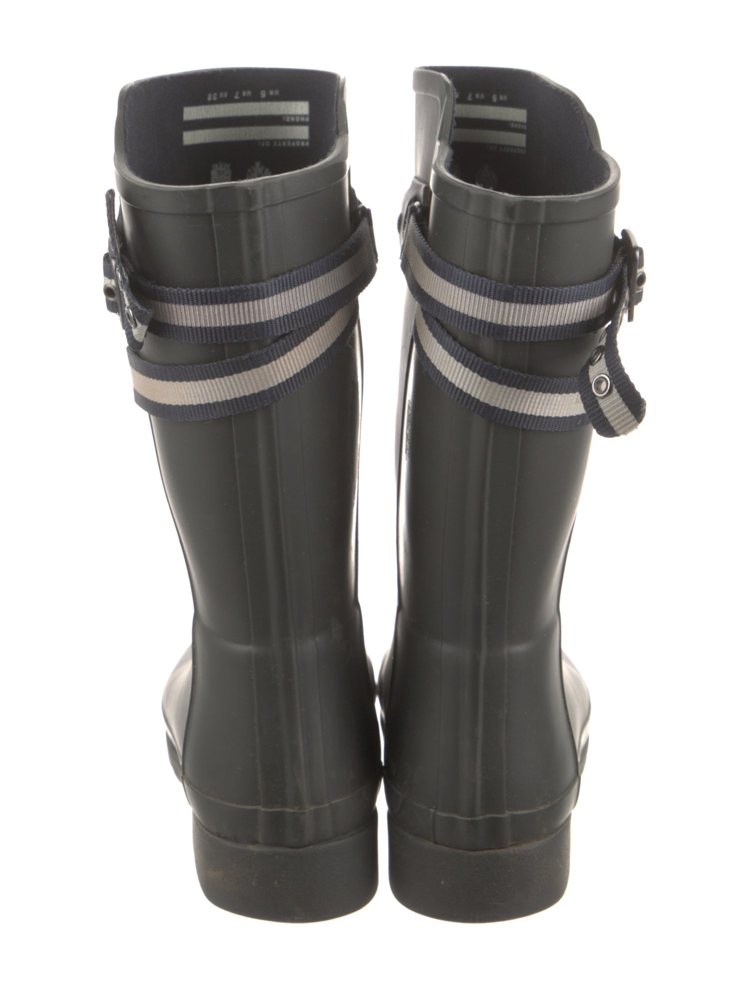 Hunter Rubber Striped Rain Boots